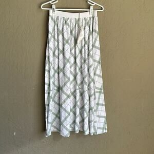 Lulu Organics organic cotton‎ skirt stripe green purple and white size XSmall